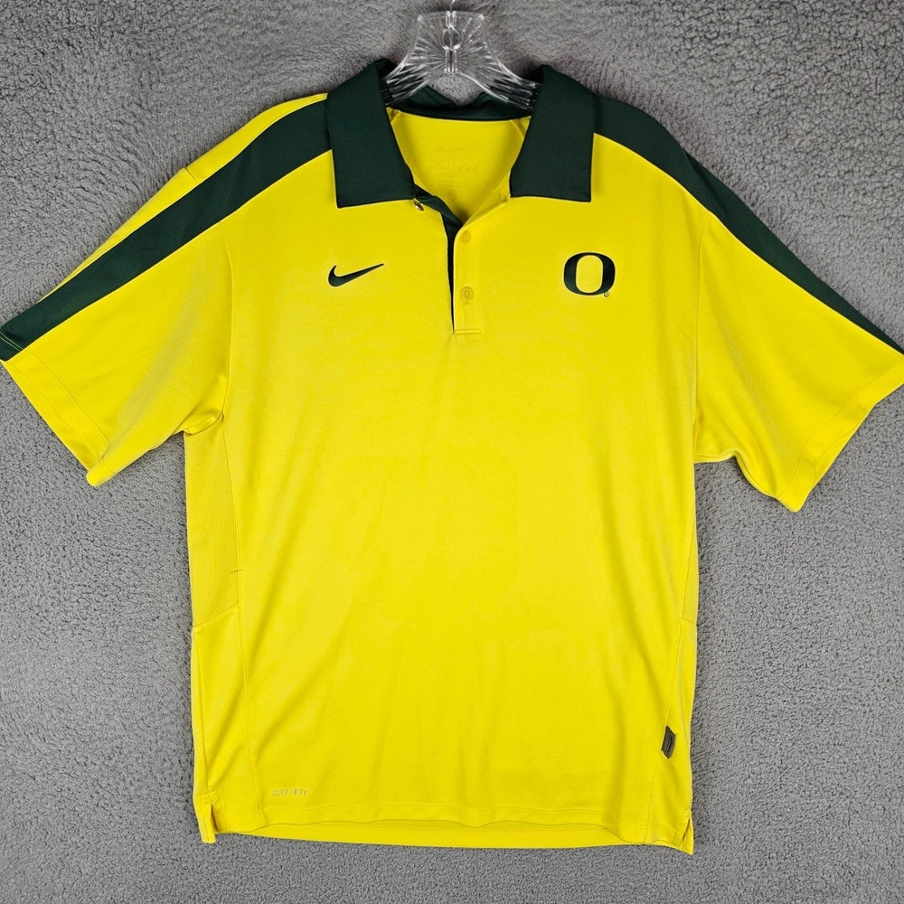 Oregon Ducks‎ Polo Shirt Men's Small Authentic Nike Dri-Fit NCAA Football Sports